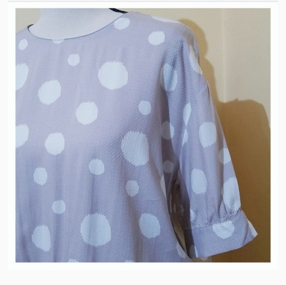 NWT Melloday Gray/Ivory Dotted Top Size XS - Picture 12 of 12